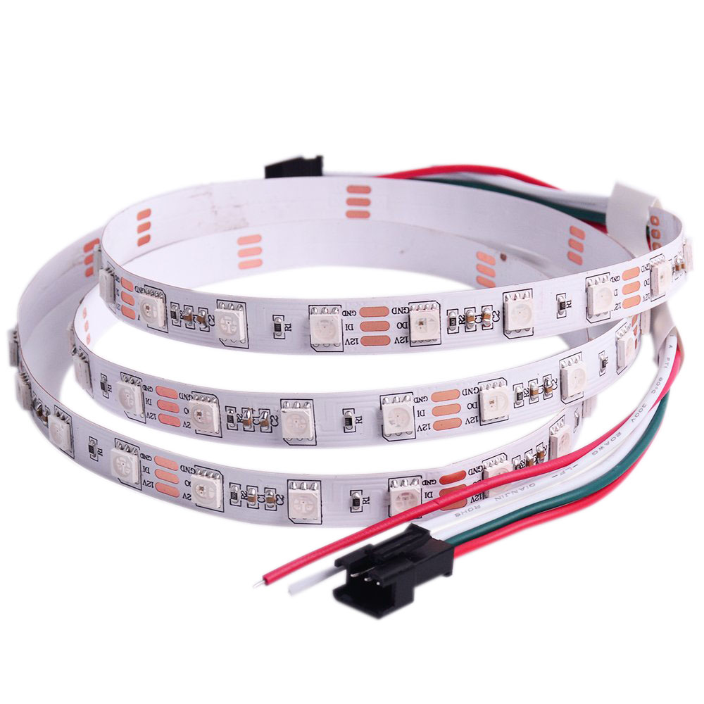 SK6812 RGB 60LEDS/M DC12V 10MM-Wide Digital Intelligent Addressable LED Strip Lights - 5m/16.4ft per roll